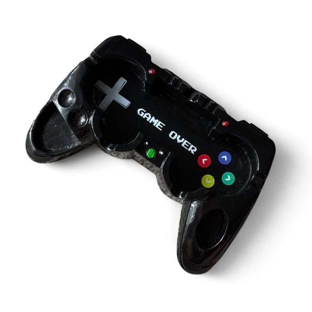 game over game controller shaped trinket tray